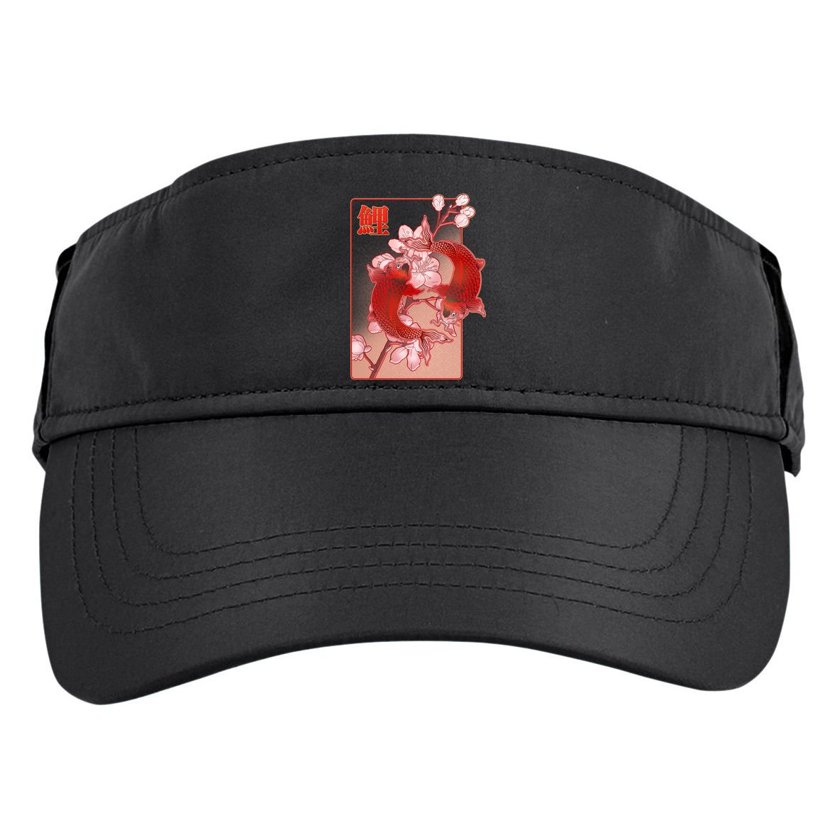 Japanese Koi Fish And Cherry Blossoms Adult Drive Performance Visor