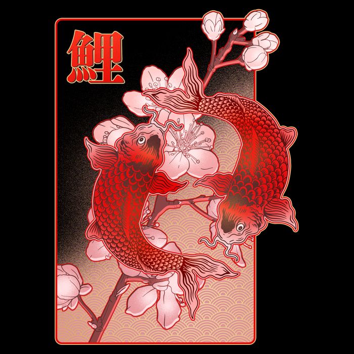 Japanese Koi Fish And Cherry Blossoms Wool Snapback Cap