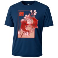 Japanese Koi Fish And Cherry Blossoms Cooling Performance Crew T-Shirt