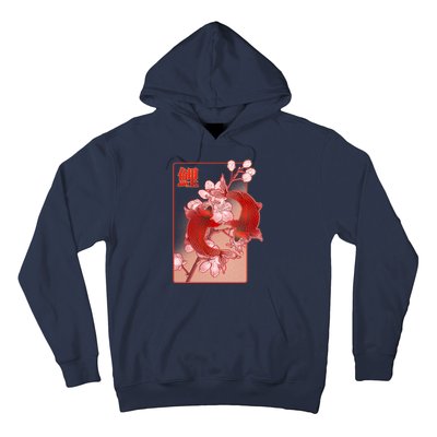 Japanese Koi Fish And Cherry Blossoms Hoodie