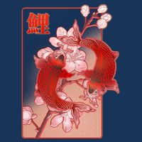 Japanese Koi Fish And Cherry Blossoms Sustainable Bucket Hat