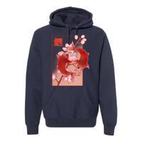 Japanese Koi Fish And Cherry Blossoms Premium Hoodie