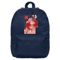 Japanese Koi Fish And Cherry Blossoms 16 in Basic Backpack