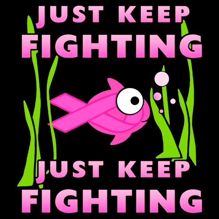 Just Keep Fighting Funny Breast Cancer T-Shirt
