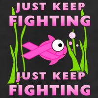 Just Keep Fighting Funny Breast Cancer Beanie