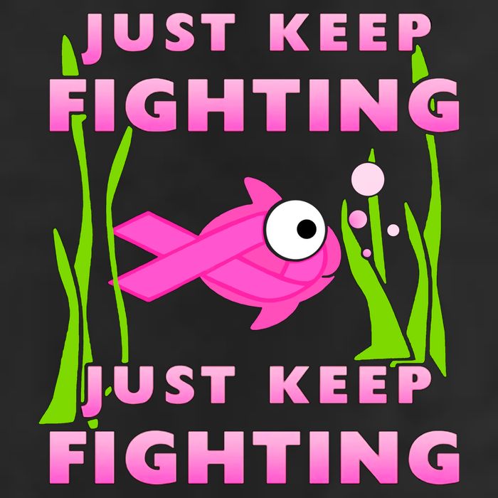 Just Keep Fighting Funny Breast Cancer Beanie