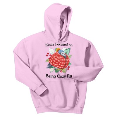 Jmcgg Kinda Focused On Being Cozy Rn Kids Hoodie