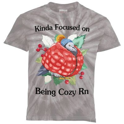 Jmcgg Kinda Focused On Being Cozy Rn Kids Tie-Dye T-Shirt