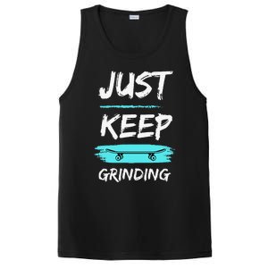 Just Keep Grinding Summer Skateboard design Rip Up Pavement PosiCharge Competitor Tank