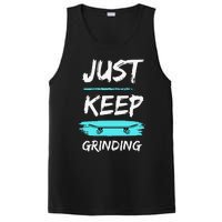 Just Keep Grinding Summer Skateboard design Rip Up Pavement PosiCharge Competitor Tank