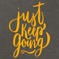Just Keep Going Motivational Quote Cotton Canvas Backpack