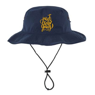 Just Keep Going Motivational Quote Bucket Hat