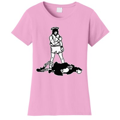 Jesus Knockout Grim Reaper X Jesus Conquers Death Boxing Women's T-Shirt