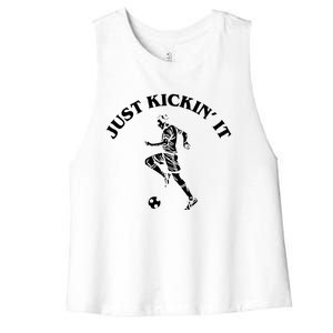 Just Kickin It Women's Racerback Cropped Tank