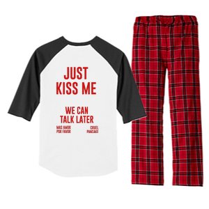 Just Kiss Me Raglan Sleeve Pajama Set