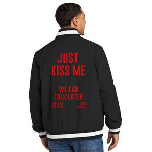 Just Kiss Me Insulated Varsity Jacket