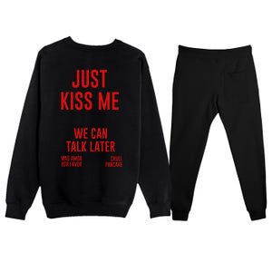 Just Kiss Me Premium Crewneck Sweatsuit Set