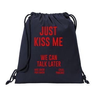 Just Kiss Me Drawstring Bag