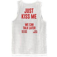 Just Kiss Me Mesh Reversible Basketball Jersey Tank