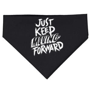 Just Keep Moving Forward Quote USA-Made Doggie Bandana