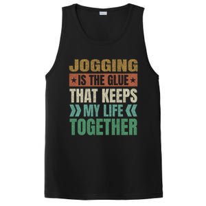 Jogging Keeps My Life Together Funny Running Humor Runner Gift PosiCharge Competitor Tank