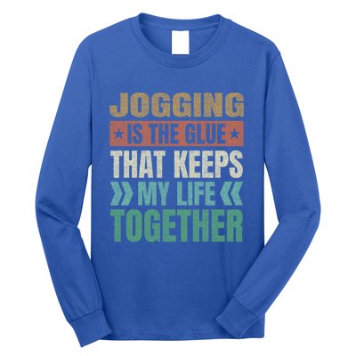 Jogging Keeps My Life Together Funny Running Humor Runner Gift Long Sleeve Shirt