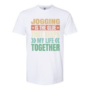 Jogging Keeps My Life Together Funny Running Humor Runner Gift Softstyle CVC T-Shirt