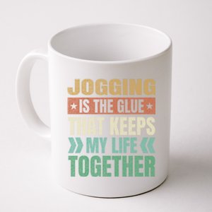 Jogging Keeps My Life Together Funny Running Humor Runner Gift Coffee Mug