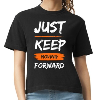 Just Keep Moving Forward Motivational Quote Comfort Colors Boxy T-Shirt