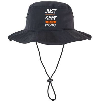 Just Keep Moving Forward Motivational Quote Bucket Hat