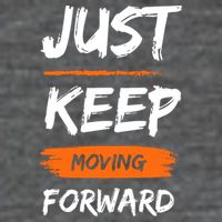 Just Keep Moving Forward Motivational Quote Ladies Essential Flowy Tank
