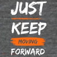 Just Keep Moving Forward Motivational Quote Short Acrylic Beanie