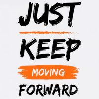 Just Keep Moving Forward Motivational Quote Garment-Dyed Sweatshirt