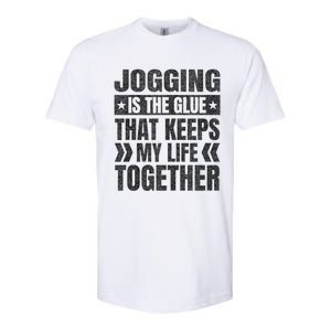 Jogging Keeps My Life Together Running Funny Runner Humor Great Gift Softstyle® CVC T-Shirt