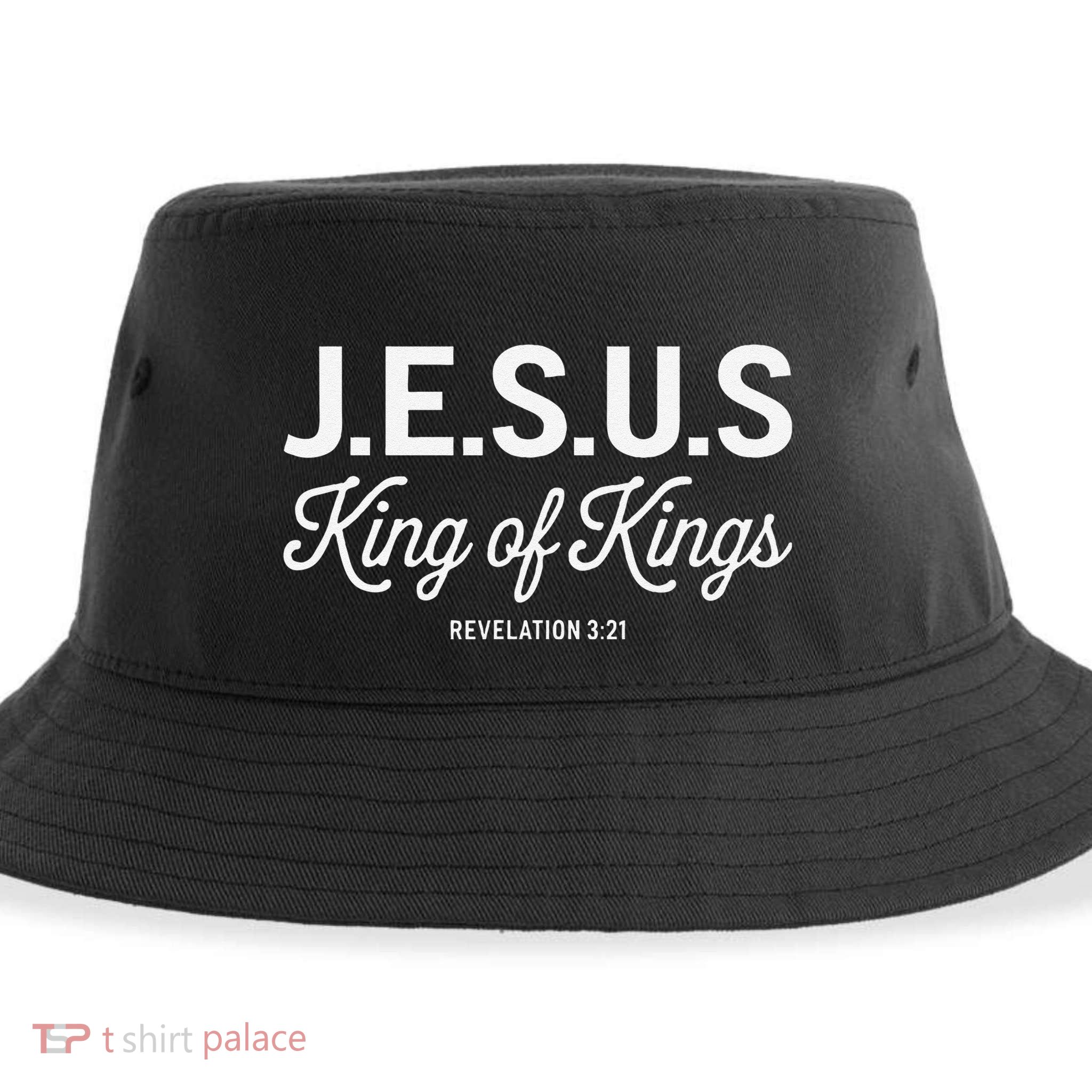 Jesus King Of Kings Revelation 3 21 Sustainable Bucket Hat