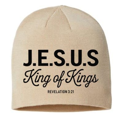 Jesus King Of Kings Revelation 3 21 Sustainable Beanie