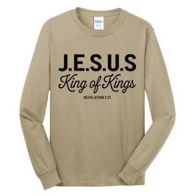 Jesus King Of Kings Revelation 3 21 Tall Long Sleeve T-Shirt