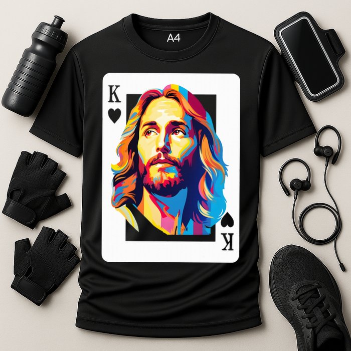 Jesus King Of Hearts Kings Of Kings Christian Playing Cards Christ Performance Shirt