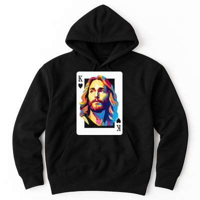 Jesus King Of Hearts Kings Of Kings Christian Playing Cards Christ Hoodie