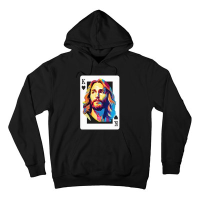 Jesus King Of Hearts Kings Of Kings Christian Playing Cards Christ Hoodie