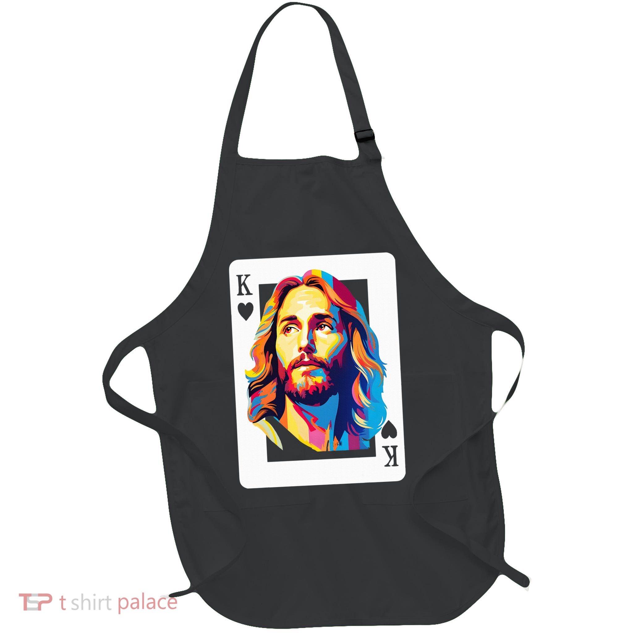 Jesus King Of Hearts Kings Of Kings Christian Playing Cards Christ Apron