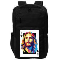 Jesus King Of Hearts Kings Of Kings Christian Playing Cards Christ Impact Tech Backpack