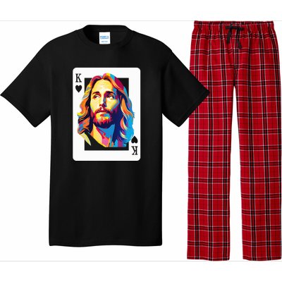 Jesus King Of Hearts Kings Of Kings Christian Playing Cards Christ Pajama Set