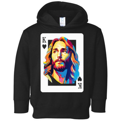 Jesus King Of Hearts Kings Of Kings Christian Playing Cards Christ Toddler Hoodie