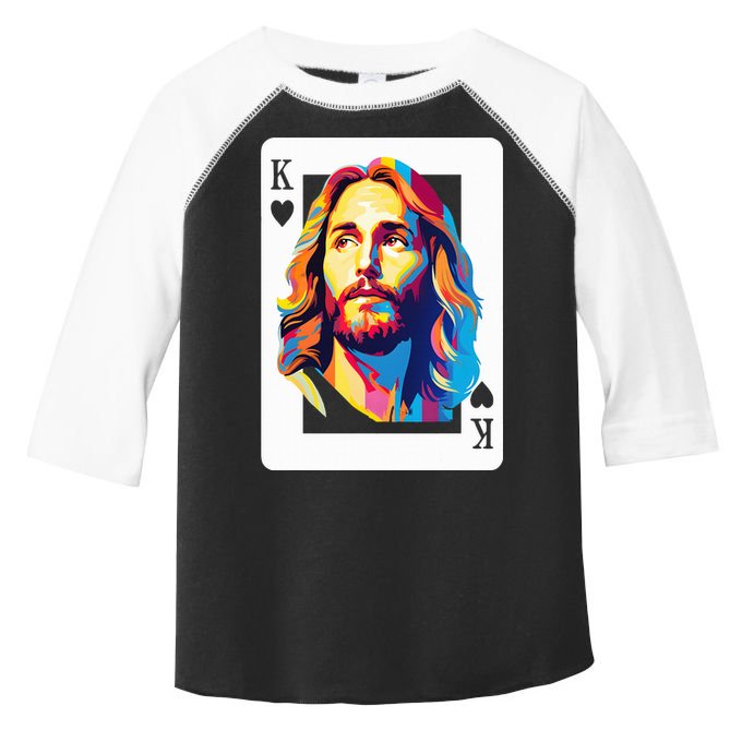 Jesus King Of Hearts Kings Of Kings Christian Playing Cards Christ Toddler Fine Jersey T-Shirt