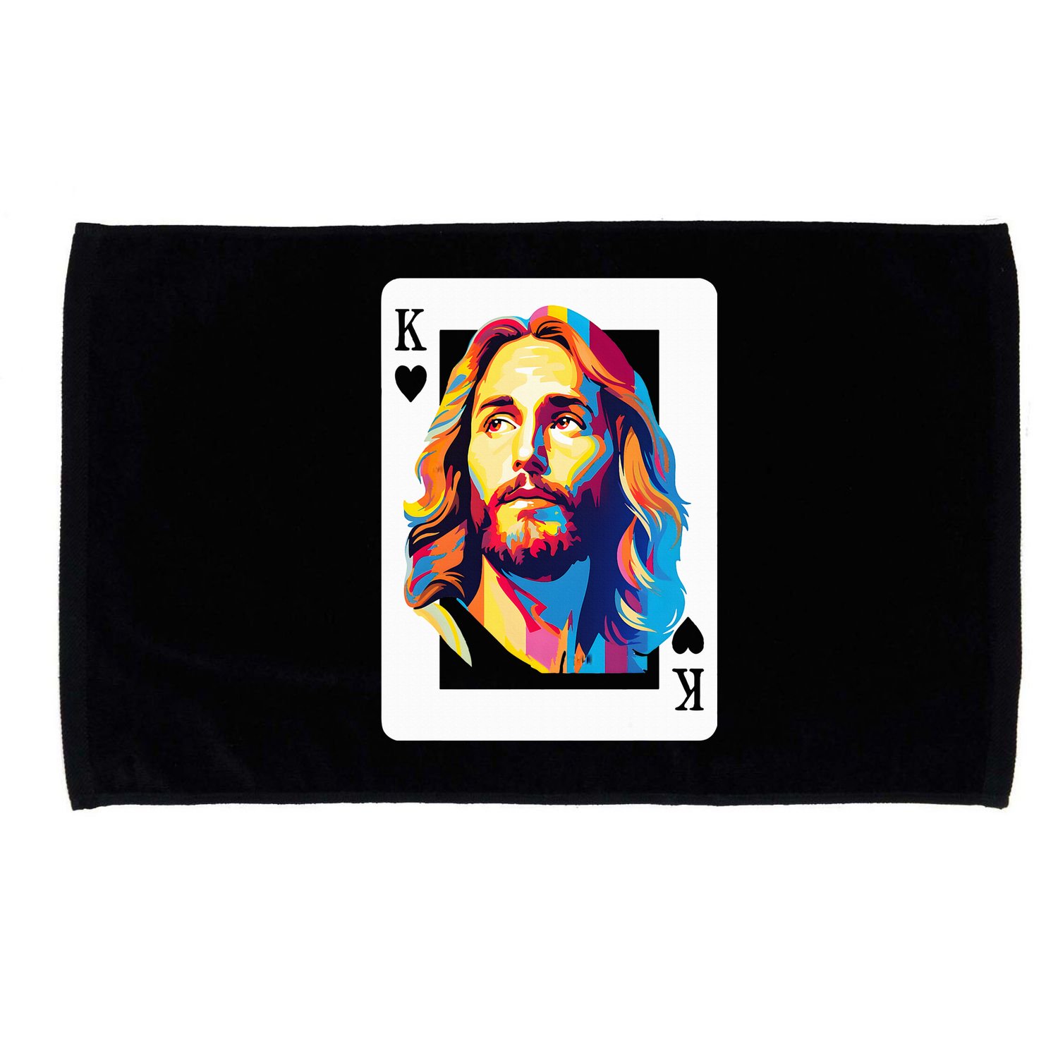 Jesus King Of Hearts Kings Of Kings Christian Playing Cards Christ Microfiber Hand Towel