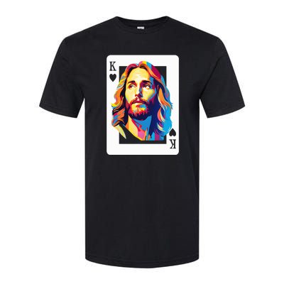 Jesus King Of Hearts Kings Of Kings Christian Playing Cards Christ Softstyle CVC T-Shirt