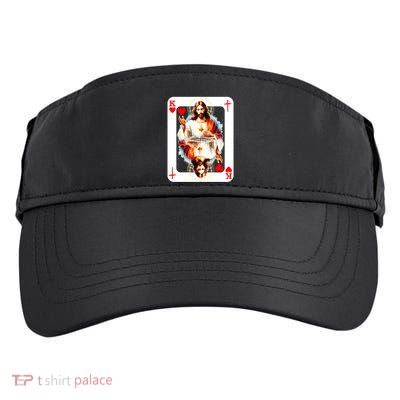 Jesus King Of Hearts Christian Sacred Heart Of Jesus Christ 3 Nails Cross Adult Drive Performance Visor