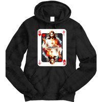 Jesus King Of Hearts Christian Sacred Heart Of Jesus Christ 3 Nails Cross Tie Dye Hoodie