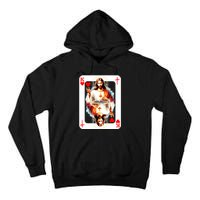 Jesus King Of Hearts Christian Sacred Heart Of Jesus Christ 3 Nails Cross Tall Hoodie